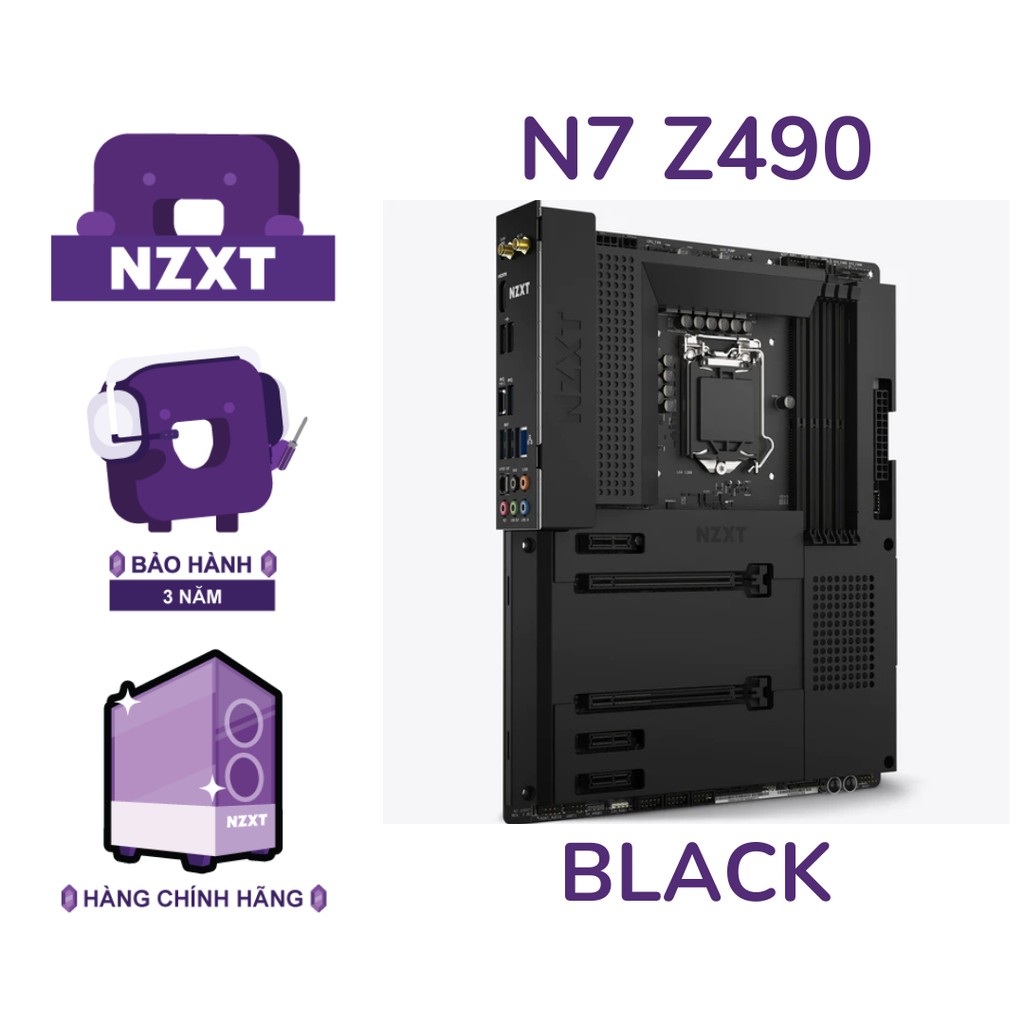 Bo Mạch Chủ NZXT N7-Z490 MOTHERBOARD Màu Đen