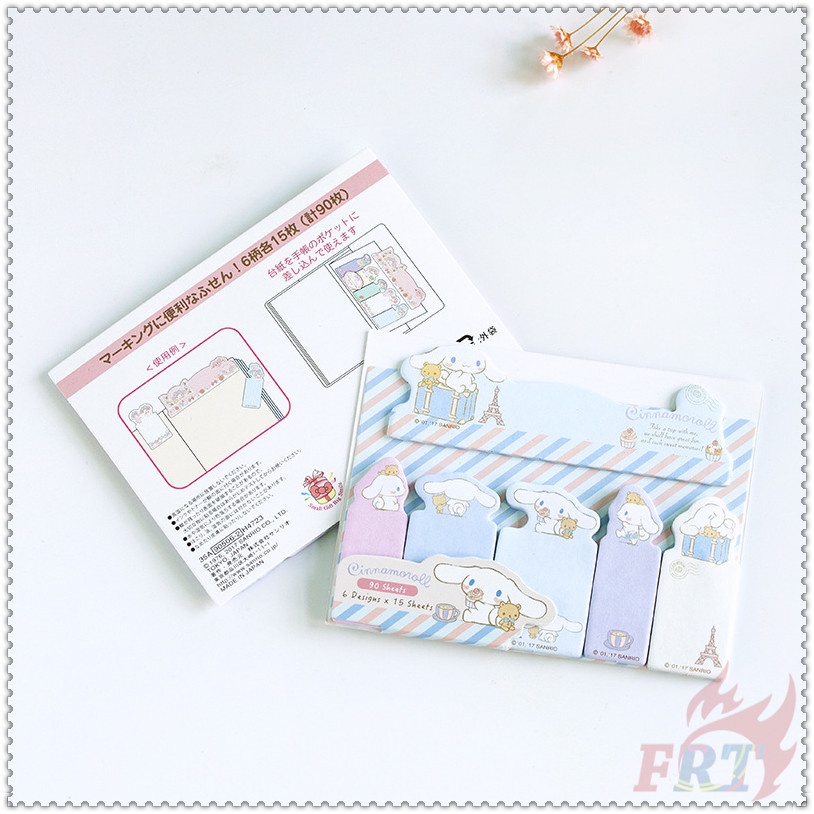 90 Tờ✿ Ghi Chú Dính Chỉ Số Sanrio Q-1 ✿ Nhãn Dán Ghi Chú Đánh Dấu Trang Sách Hình Kitty / Melody / Gudetama / Little Star / Pom Pom Purin / Cinnamonr