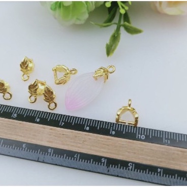 1-5 kẹp móc gắn mặt dây chuyền hình chiếc lá xinh xắn