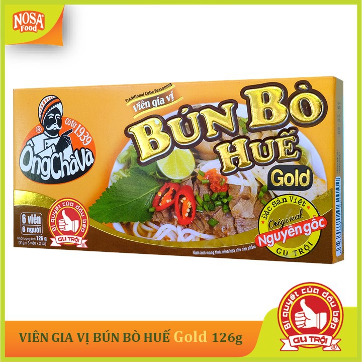 Viên Gia Vị Bún Bò Huế Ông Chà Và Gold 126gr