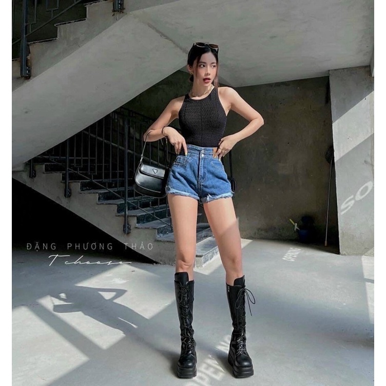 Áo ba lỗ len mỏng dáng croptop, Áo len kiểu dáng ôm sexxy co giãn AL5541 - NhiNhi Shop