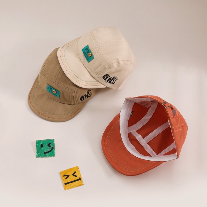 Mũ Lưỡi Trai Vành Mềm Thêu Chữ Dành Cho Bé