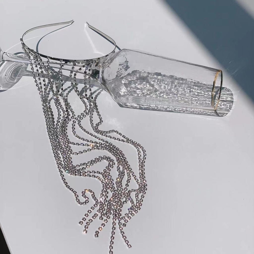 Băng Đô Cài Tóc Đính Đá Lấp Lánh Thời Trang Cho Nữ