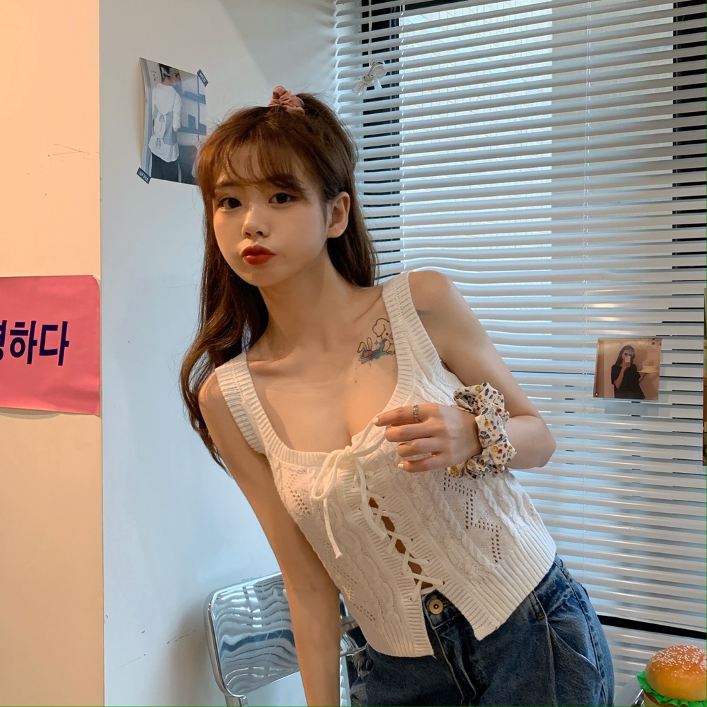 Áo ZHELIHANGFEI vải dệt kim thiết kế lỗ thời trang dành cho nữ