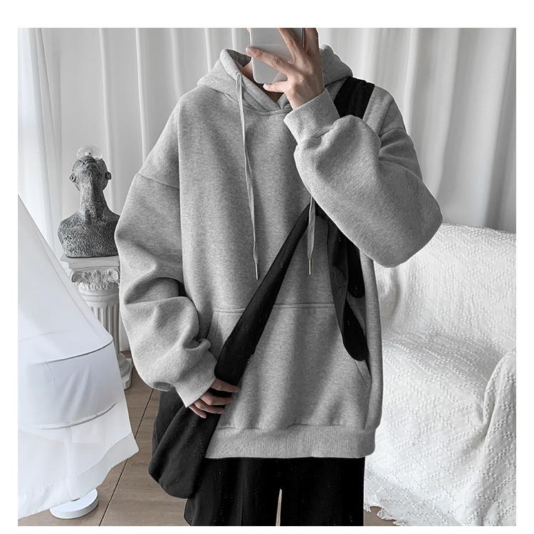 ÁO HOODIE UNISEX Nam Nữ BASIC CAO CẤP màu GHI | BigBuy360 - bigbuy360.vn