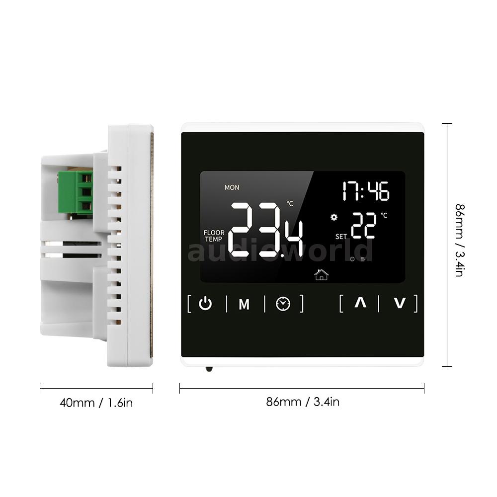 Thông Minh Bộ Điều Khiển Nhiệt Độ Màn Hình Cảm Ứng Lcd Ac 85-250v Cho Hệ Thống Sưởi Ấm Sàn Nhà