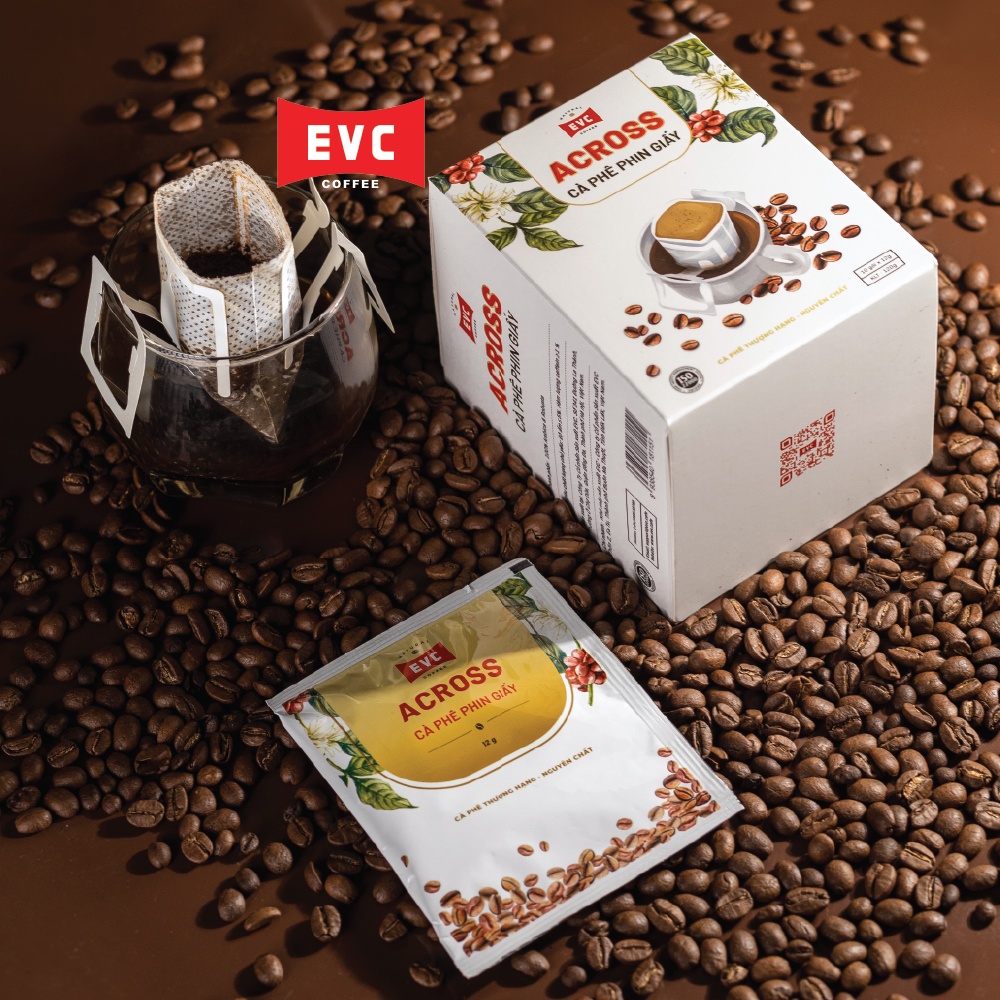 Cà phê phin giấy - EVC Across - 100% Arabica & Robusta
