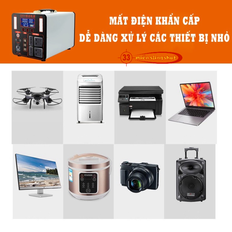 Trạm sạc dự phòng di động - nguồn điện di động du lịch dã ngoại 200.000-500.000 mAh sạc nhanh- nguồn ra 220V-DCP17