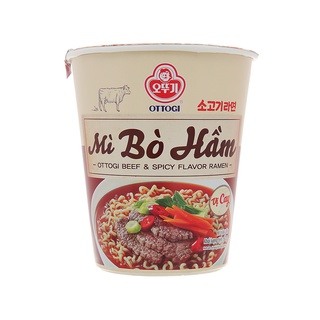 Mì bò hầm Ottogi thùng 6 ly x 62g