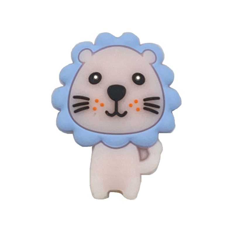 Vòng cổ Hạt Silicon Họa Tiết Hoạt Hình Động Vật Dễ Thương Dùng Làm Đồ Chơi Ngậm Mọc Răng Cho Bé DIY