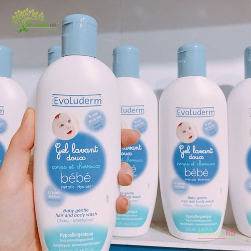 👶Sữa Tắm Gội 2in1 Evoluderm Bebe Baby Gentle Hair And Body Wash👶