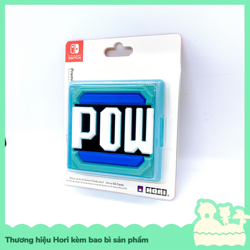 [Sẵn VN - NowShip] Hori Phụ Kiện Hộp Băng Lưu Trữ Thẻ Game Di Động 12 Khoang Cho Nintendo Switch NS, Switch Lite Pow