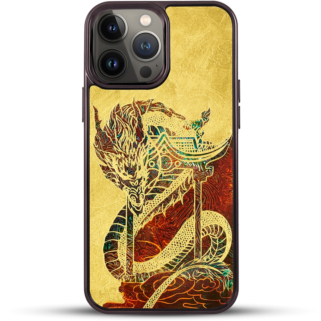Ốp điện thoại cho iPhone 13 Pro / 13 Pro Max mẫu Rồng Phương Đông thương hiệu La Sonmai