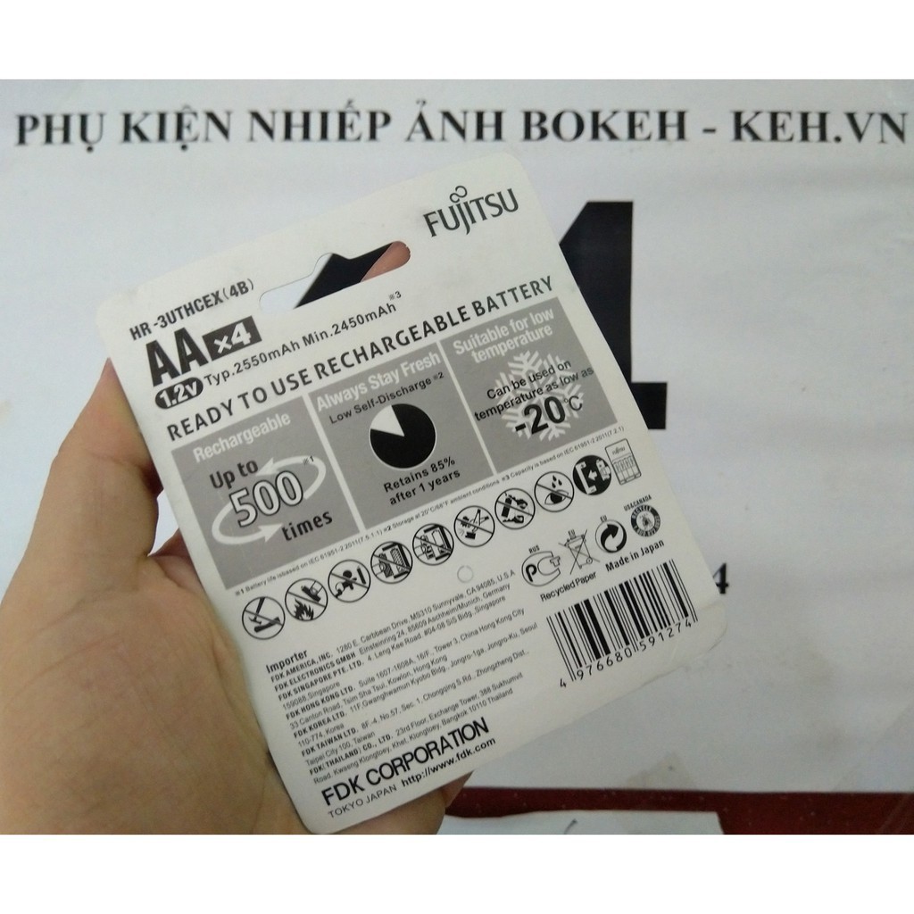 Pin sạc Fujitsu AA 1900mAh / 2450mah HR-3UTCEU HR-3UTHCEX