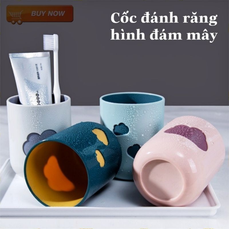 PHONG CÁCH BẮC ÂUCốc Đánh Răng Cốc Nhựa Cốc Uống Nước Ly Nhựa Hình Đám Mây Chống Trơn Trượt