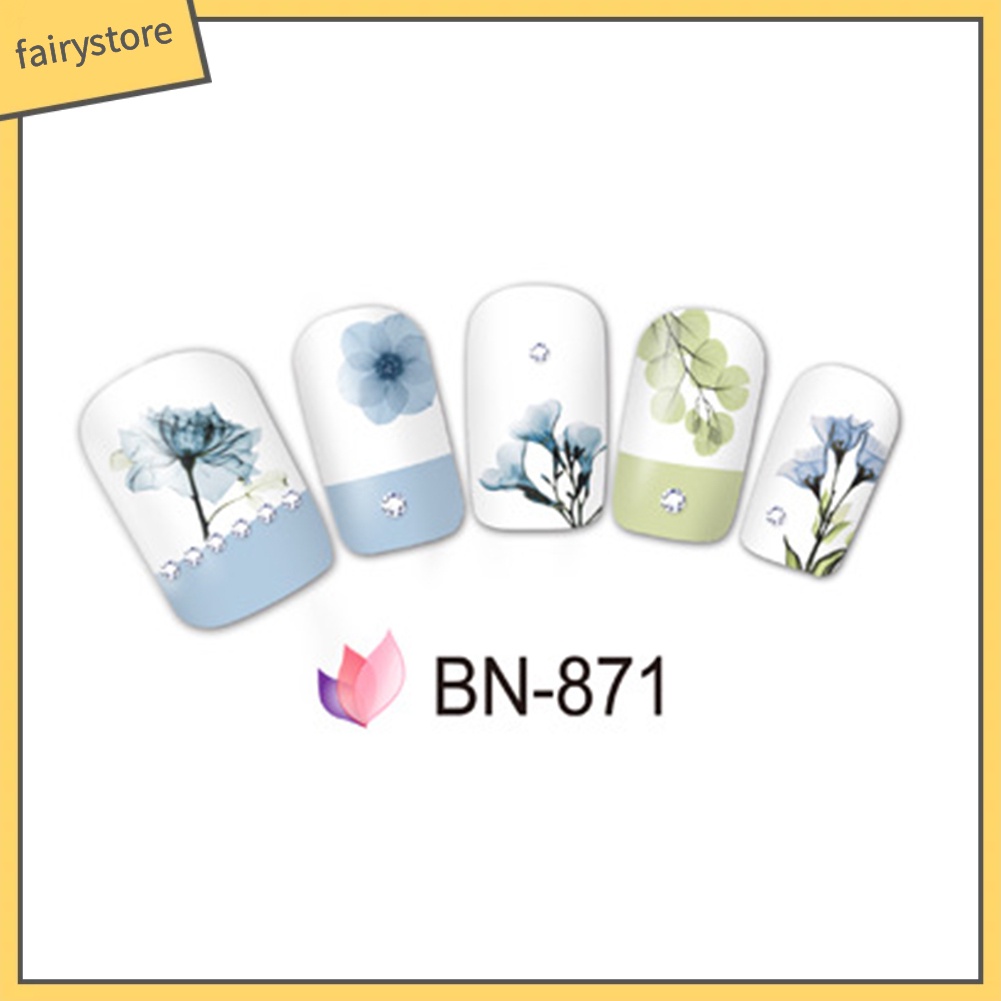 [Hàng mới về] Nhãn dán trang trí móng tay họa tiết nhiều màu sắc