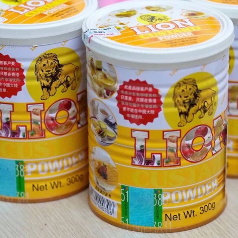 Bột sư tử Lion Hồng Kông 300g làm bánh custard