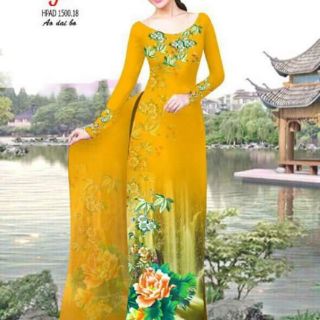 Vải áo dài in 3D cả bộ tằm