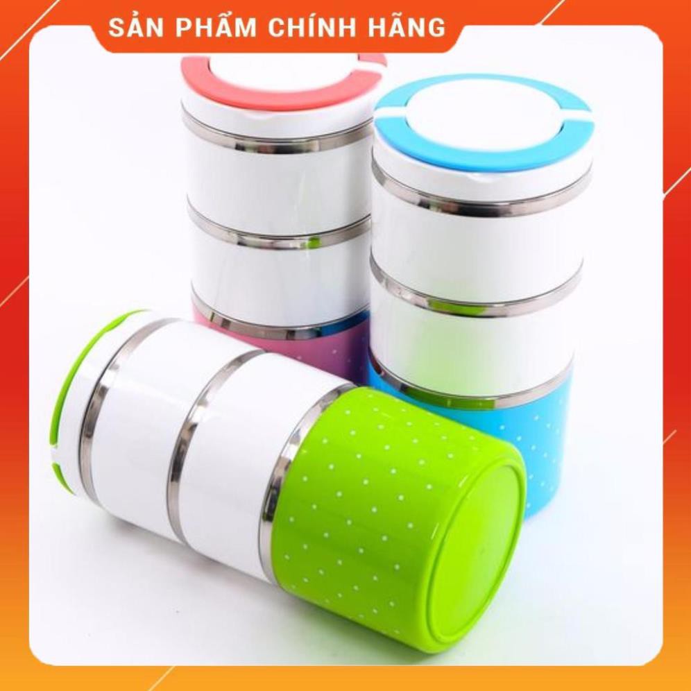 Hộp cơm giữ nhiệt 2 lớp ruột inox, Hộp đựng cơm văn phòng