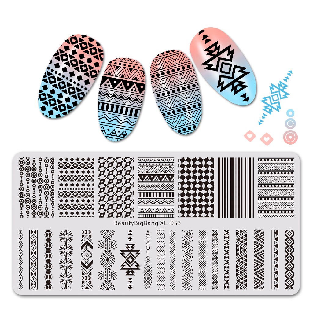 [Hàng mới về] Khuôn in trang trí móng tay nghệ thuật họa tiết độc đáo chất lượng cao tiện lợi