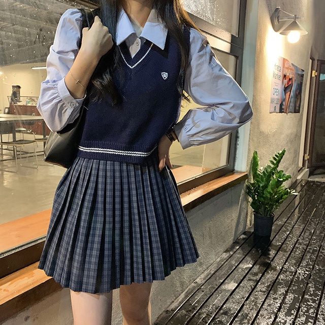 Áo khoác len không tay cổ chữ V phong cách Hàn Quốc | BigBuy360 - bigbuy360.vn