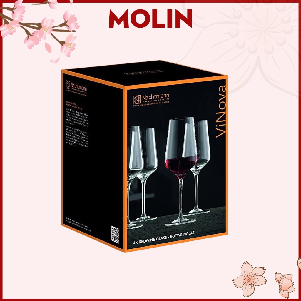 Set 4 ly vang to 680ml Nachtmann ViNova 98076 ROTWEIN MAGNUM - Made in Germany