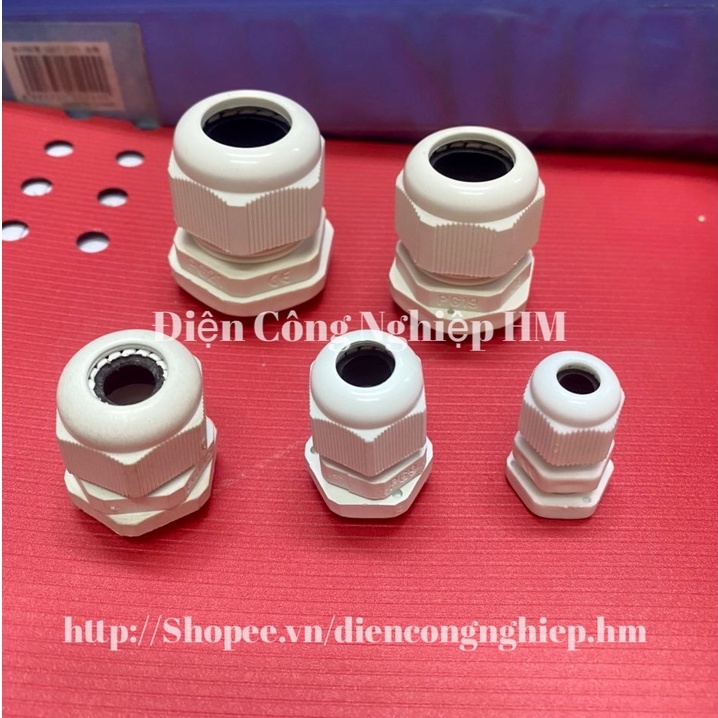 Ốc siết cáp nhựa PG7 / PG9 / PG11 / PG13.5 / PG16 / PG19 / PG 21 / PG 25 / PG29 giúp bảo vệ dây điện, chống nước