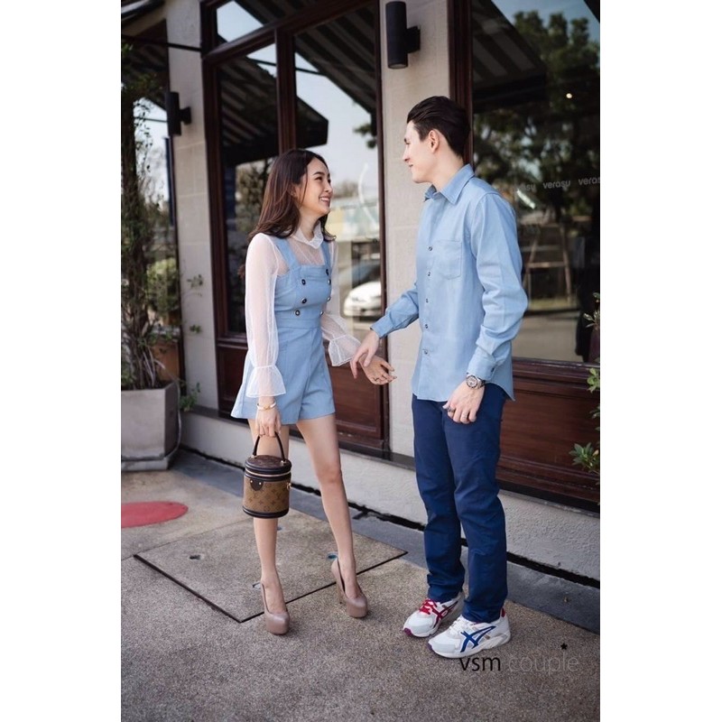 SET ĐỒ ĐÔI NAM NỮ ĐẸP COUPLE TINA SET ĐỒ CẶP NAM NỮ ĐẸP - JUMSUIT NỮ KÈM ÁO THEO PHONG CÁCH HÀN QUỐC SIÊU XINH