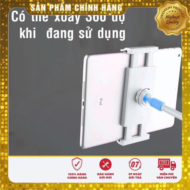 [ CHÍNH HÃNG KAKU ] Giá đỡ kẹp Ipad máy tính bảng điện thoại xoay 360 độ trên bàn giường tiện lợi