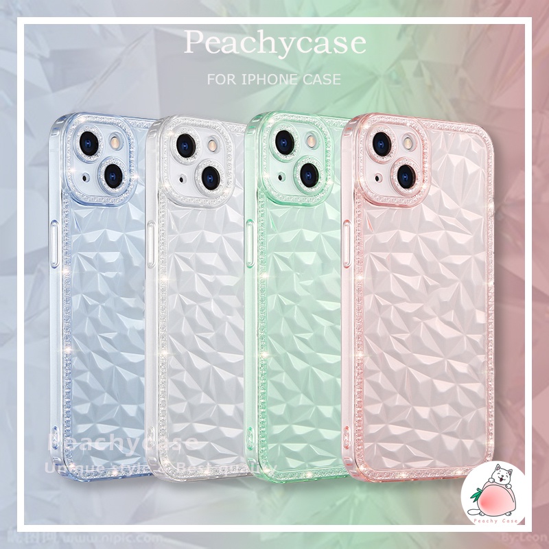 Ốp Điện Thoại TPU Mềm Trong Suốt Họa Tiết Kim Cương Sang Trọng Cho iPhone 13 12 Pro Max 11 Xr Xs Max X 7 8 6 Plus X 6G