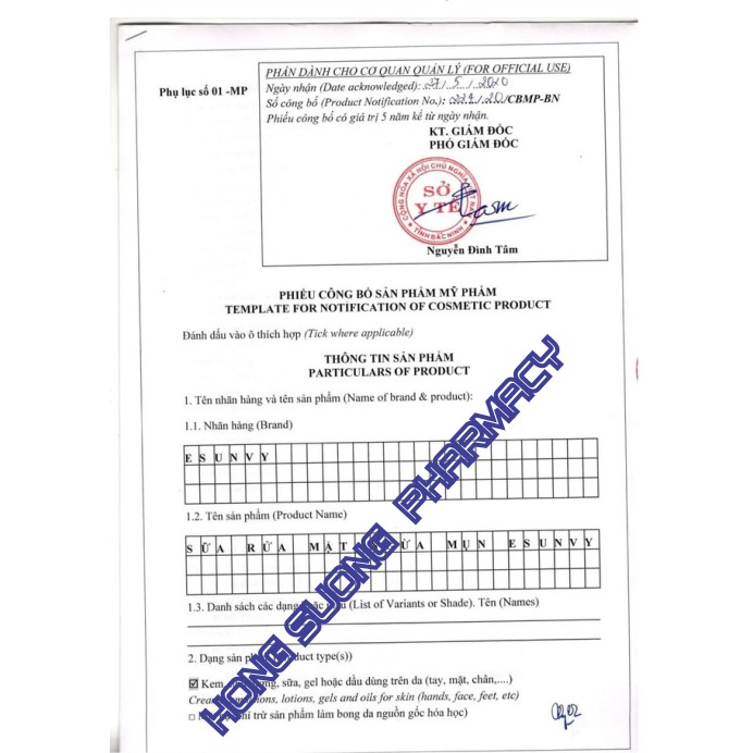 Sữa Rữa Mặt Ngừa Mụn Esunvy