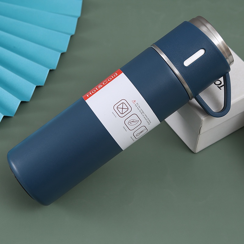 Bình giữ nhiệt sét 1 bình to 2 cốc nhỏ inox cao cấp kèm hộp đựng sang trọng có thể làm quà tặng