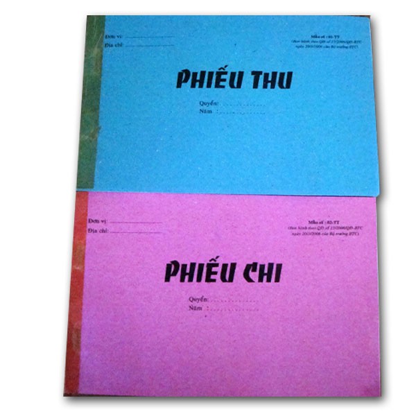 Phiếu thu/phiếu chi 1 liên