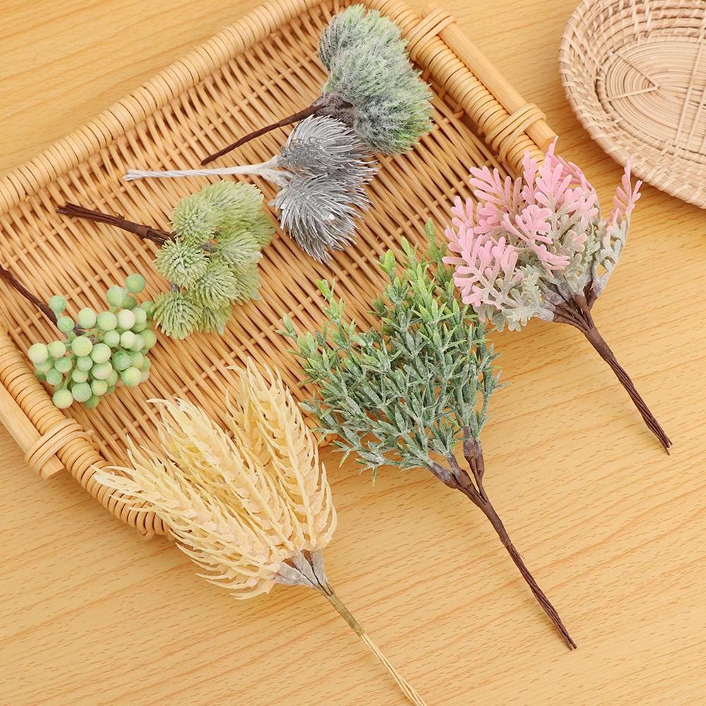 KUNHEV Bộ 6 Cành Hoa Mẫu Đơn Giả Trang Trí Giáng Sinh DIY