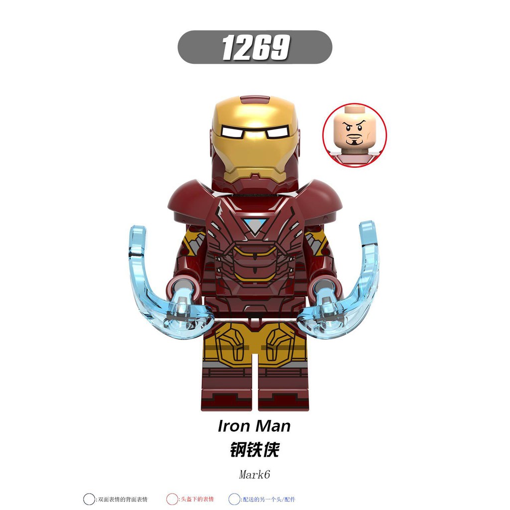 Minifigures Các Mẫu Nhân Vật Siêu Anh Hùng Loky Iron Man Captian Thor Black Window X0259