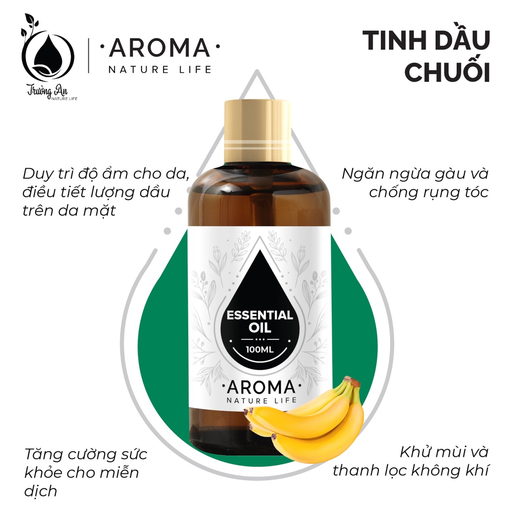 Tinh dầu Chuối nguyên chất TRƯỜNG AN mẫu thử 30ml/100ml