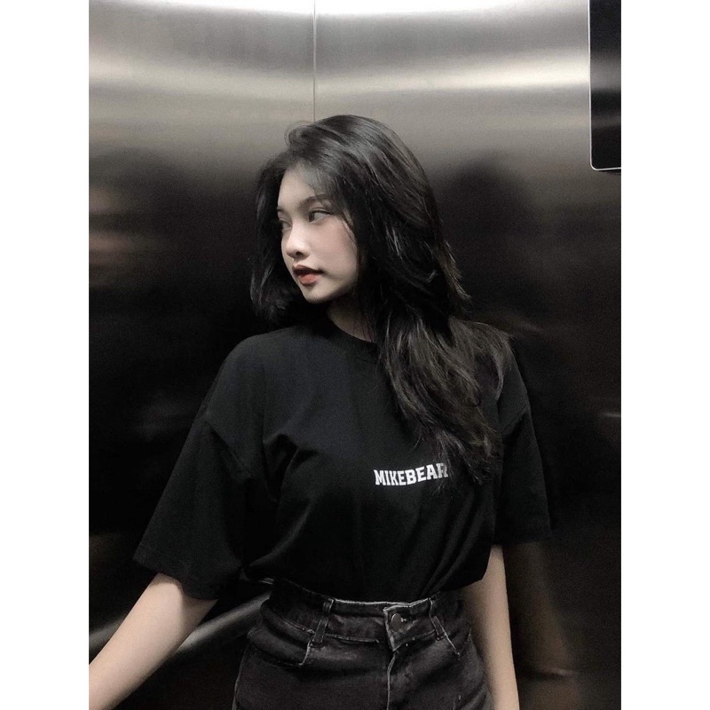 [ Full Box + Tag ] Áo thun phông Unisex Cotton 100% form rộng tay nhắn MIKEBEAR
