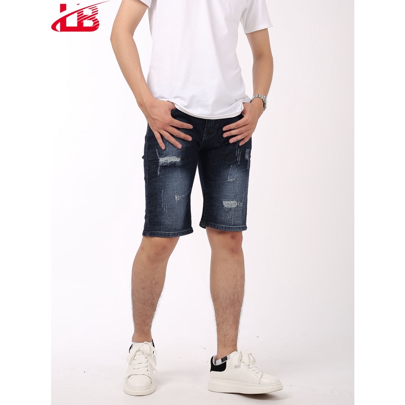 Quần lửng nam LB chất jean cotton co giãn tốt,phom body, trẻ trung, cá tính XL21060