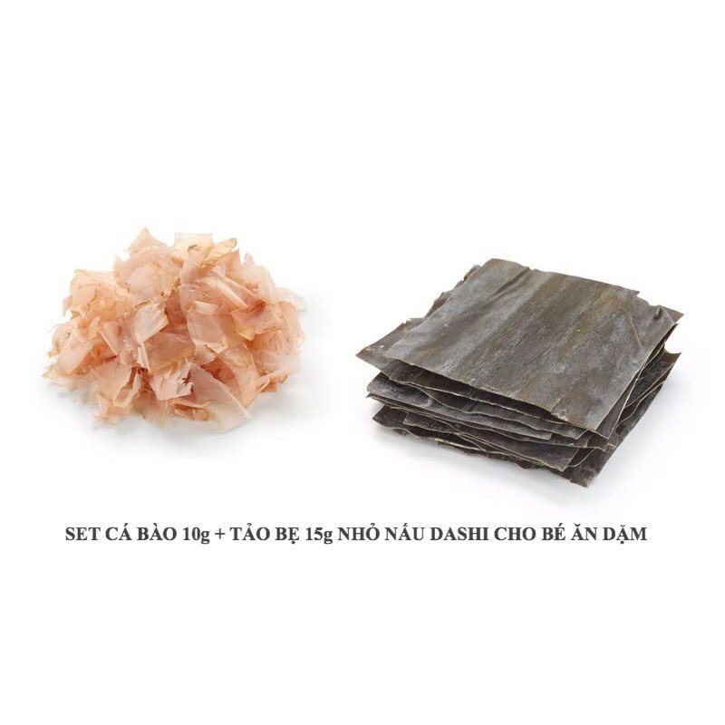 [Set nhỏ] Set cá bào 10g và tảo bẹ Nhật nấu dashi cho bé ăn dặm