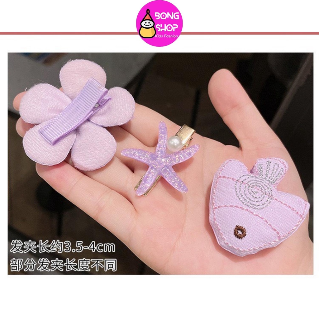Set kẹp tóc hình nơ dễ thương cho bé gái