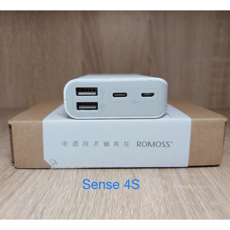 Sạc Dự Phòng Romoss(Sense 4S)  Mini Siêu Nhỏ 10000Mah 2 Cổng Sạc Vào - Bh 1 Năm