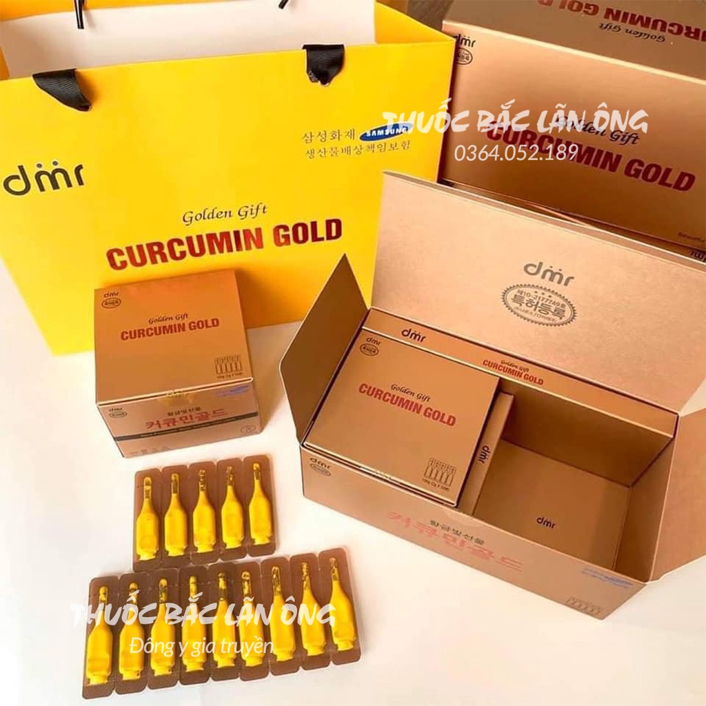 Tinh nghệ NANO CURCUMIN GOLD GIFT  (Hộp 50 ống) - Thuốc Bắc Lãn Ông