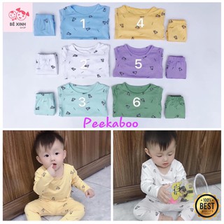 Đồ ngủ dài tay cho bé gái bé trai Peekaboo [Xuất Hàn] hàng thu đông xịn phong cách Hàn Quốc