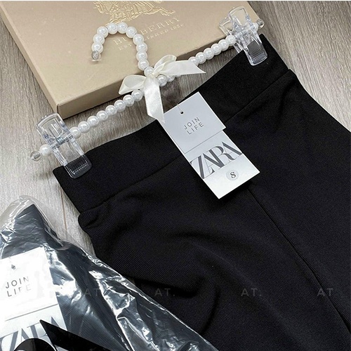 Quần ống loe cạp cao legging chất thun tăm dáng dài, Quần legging nữ ôm ống loe M90