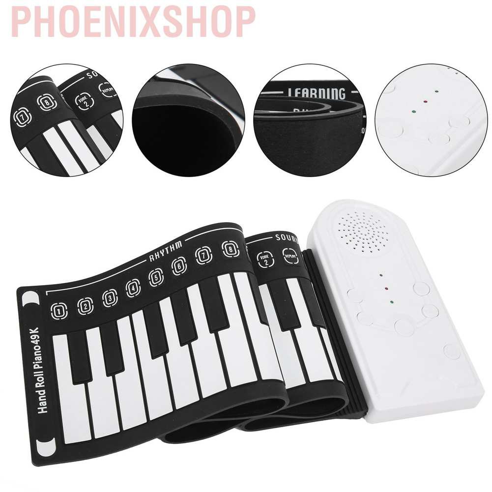 Bàn Phím Piano Điện 49 Phím Gấp Được Cho Người Mới Bắt Đầu