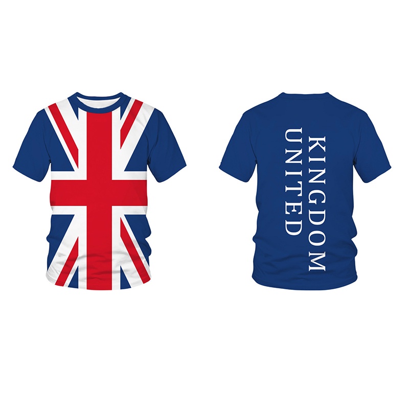 Áo Thun Ngắn Tay In Hình Cờ Liên Minh 3d