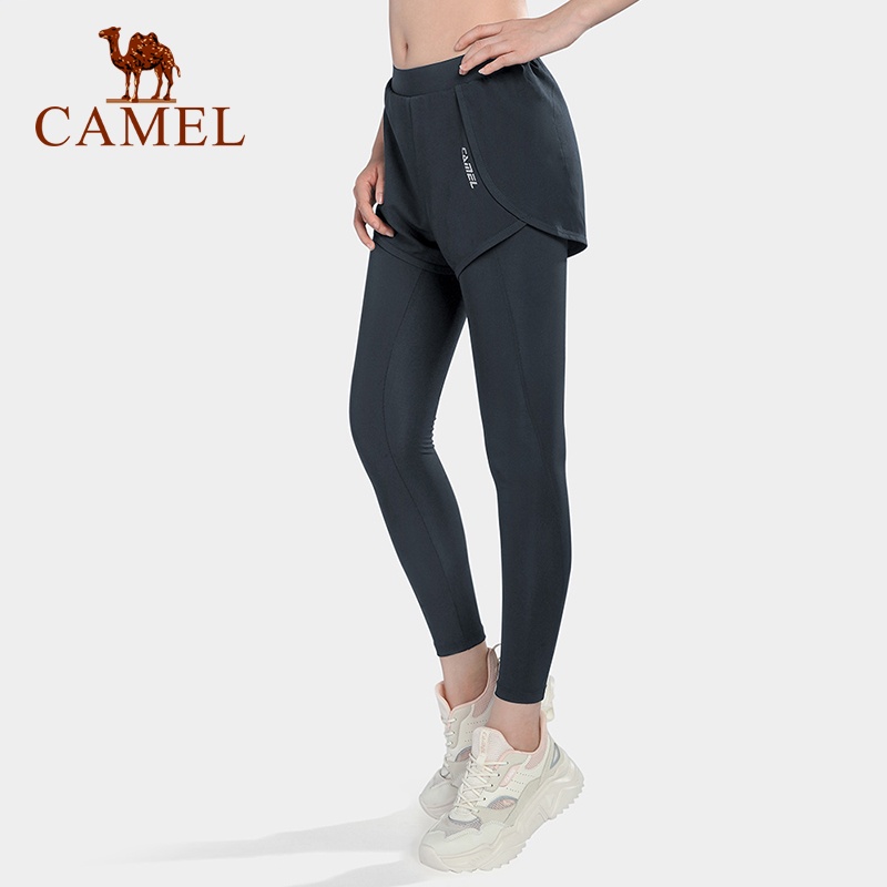 Quần thể thao CAMEL giả hai lớp chất liệu nhanh khô cao cấp thời trang cho nữ