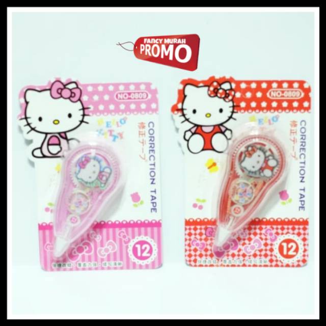 Bút Xóa Kéo 16 mm Hình Hello Kitty / Kỳ Lân / Người Nhện / Ngựa Một Sừng Dễ Thương