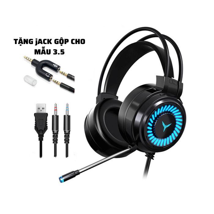 Tai nghe Gaming chụp tai chơi game cao cấp có micro và led đổi màu