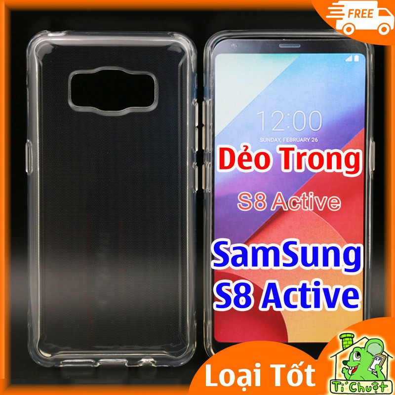 Ốp lưng Samsung S8 Active Silicon Dẻo Trong Suốt Lâu Ố Vàng [Loại Tốt]